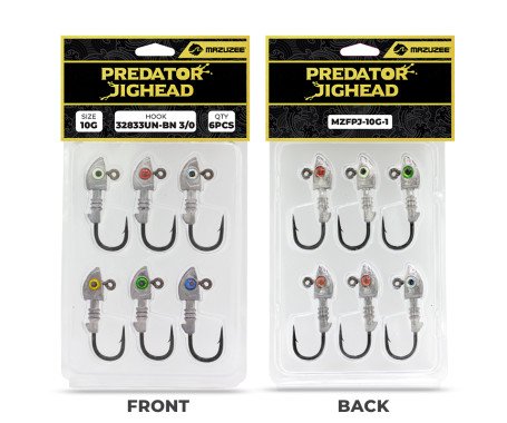 AQUA MARINE - Predator Jighead - 10G (Hook: 32833UN-BN 3/0)